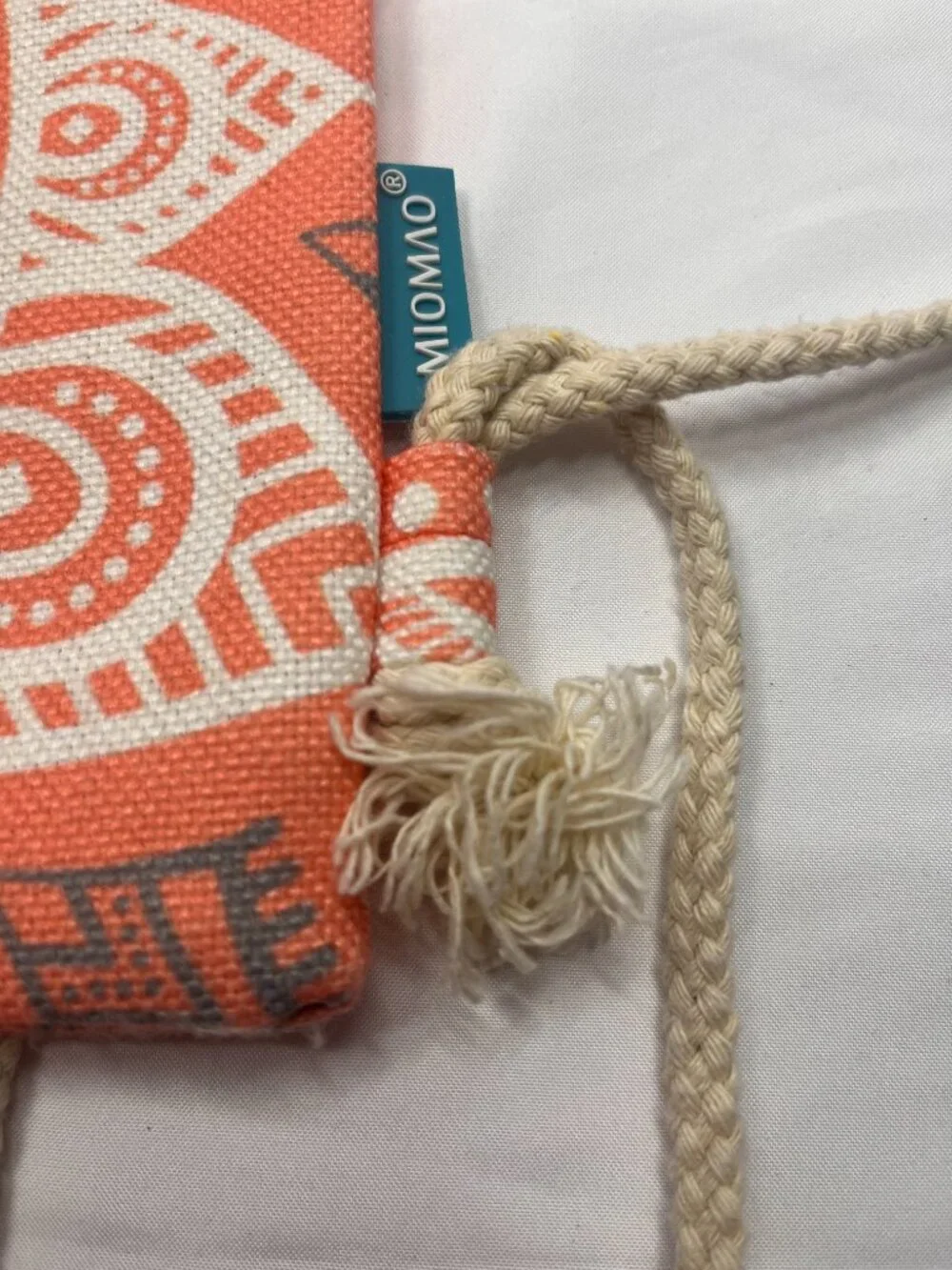 Miomao Orange Mandala Drawstring Backpack Boho Cinch Sack Bag